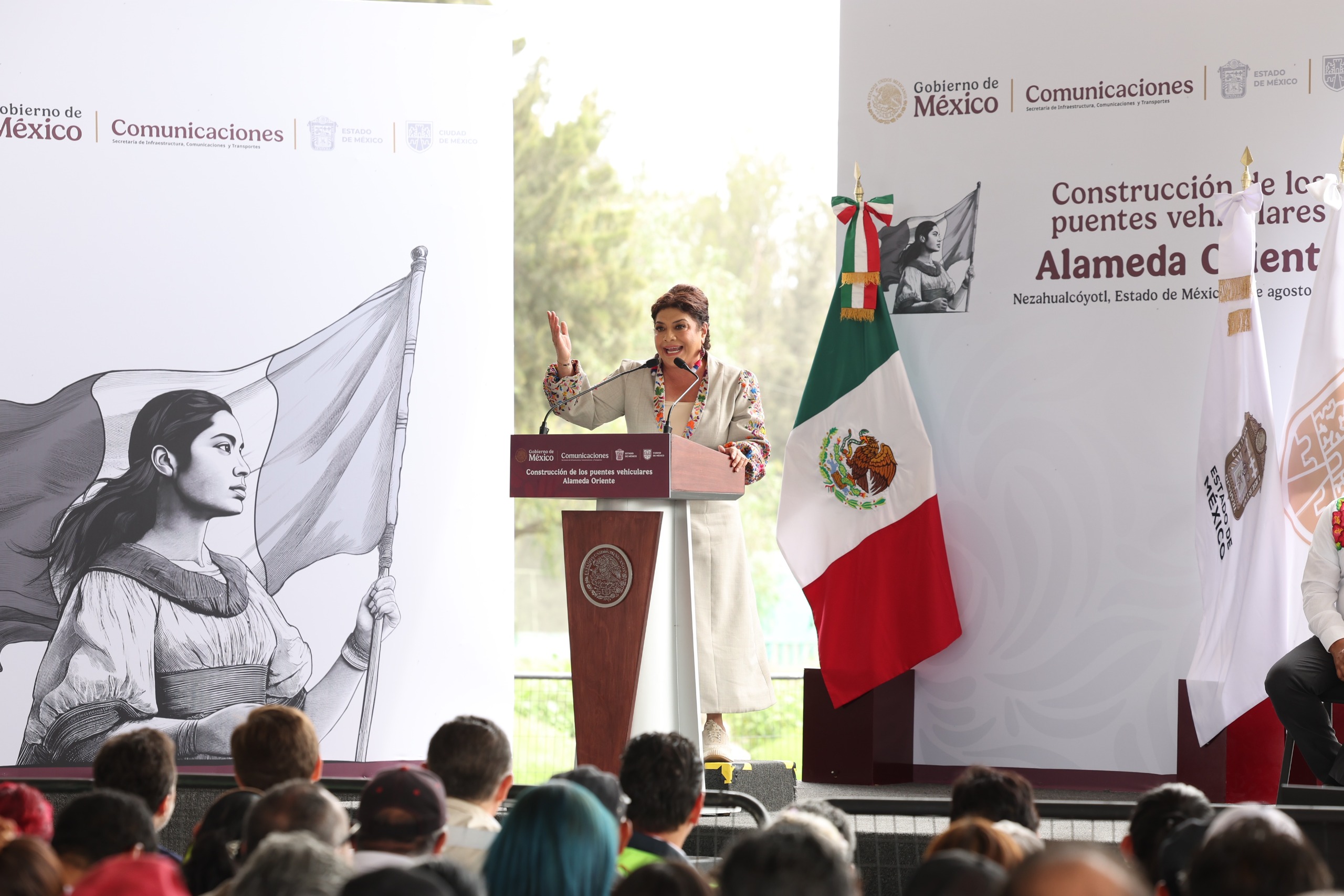Inician obras de construcción de puentes en Alameda Oriente para conectar CDMX y Estado de México